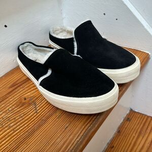 Staheekum cozy camp mule black and white suede sneaker slipper size 8